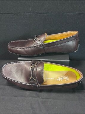 Florsheim Mens Dark Brown Leather Bit Loafers
